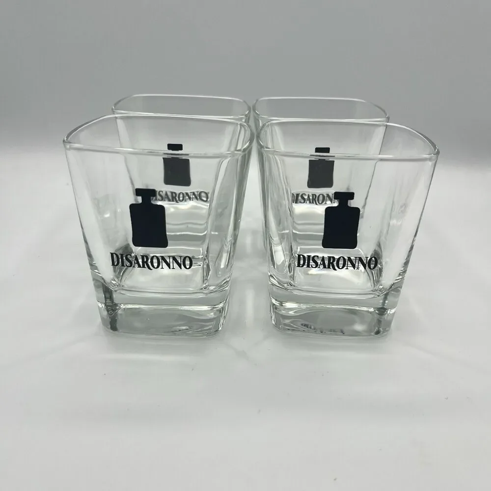 4 Disaronno Square Rocks / Cocktail Glasses